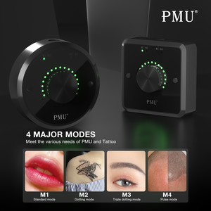 Etiqueta privada para fuente de alimentación de tatuaje PMU con <span class=keywords><strong>aguja</strong></span> desechable de interfaz RCA para máquina de maquillaje permanente de pluma de tatuaje - Product Image 4