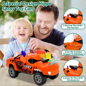 Peuter Muziek Nijlpaard Monster Trucks Kids Speelgoedauto 'S Met Geprogrammeerde Spuitlichtmodi 2-4 Jaar Oud Plastic Materiaal Voor Jongens - Product Image 3
