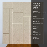 Matériaux de façade décoratifs à haute résistance et faciles à installer, panneaux en fibrociment pré-enduits à texture de maçonnerie