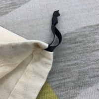 Tas Kemasan Dompet Kantong Kanvas Logo Kustom Tas Tali Serut Leher Terbuka Kanvas