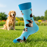 Chaussettes en coton à motifs de chiots amusants et colorés, chaussettes fantaisie, cadeaux originaux