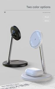 Pengisi Daya Nirkabel Magnetik 2 in 1 Dengan Baja Tahan Karat - Product Image 3