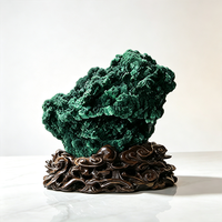 Tranches de malachite verte naturelle polie de grandes tailles, plaques de cristaux de quartz bruts non taillés, pour la guérison et la décoration