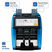 Trieur de billets professionnel 209Q avec poche de rejet et double lecteur CIS pour banques commerciales et commerces de détail