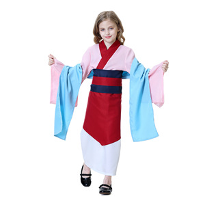 Costume de <span class=keywords><strong>Mulan</strong></span> pour enfants, <span class=keywords><strong>robe</strong></span> traditionnelle chinoise Hanfu pour filles, Halloween, carnaval, cosplay - Product Image 1