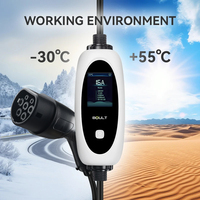 Cargador Portátil para Vehículos Eléctricos, 32A, Carga Rápida, 7KW, Tipo 2, Nuevo