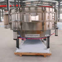 Machine de tamisage de poudre d'herbes en acier inoxydable, tamis rotatif pour poudre d'herbe d'orge