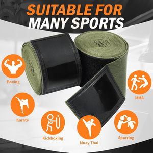 <span class=keywords><strong>Bandage</strong></span> de <span class=keywords><strong>boxe</strong></span> professionnel personnalisé de 3m/5m pour Kickboxing Muay Thai MMA bandages de mains pour le karaté - Product Image 5