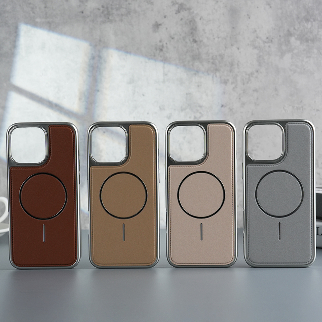 Luxury Design Leather Cell Phone Protector for 11/12/13/14/15/16/17 Pro Shockproof Magnetic Case