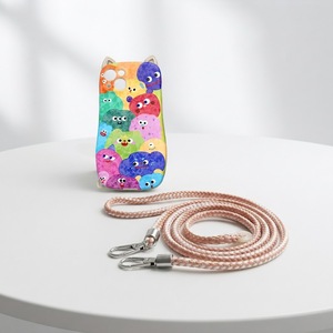 Kaffeeweiße gewebte Crossbody-Handyschlaufe, doppelter Karabinerverschluss, langer Stoffriemen für Handyhülle & Taschenzubehör - Product Image 5