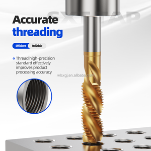 Titanio rivestito HSS spirale flauto vite di filettatura rubinetti trapano utensili per macchine metalli M2 ~ M12 metrica strumenti di maschiatura - Product Image 5