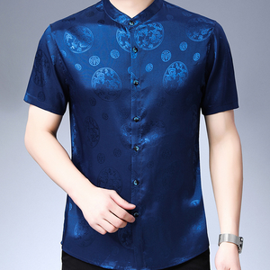 <span class=keywords><strong>เสื้อ</strong></span>เชิ้ตคอจีนผู้ชายแบบสั่งทำพิเศษ สไตล์จีน พิมพ์ลายลำลอง - Product Image 5