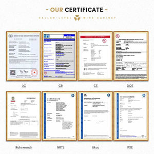 Vinopro Réfrigérateur commercial à <span class=keywords><strong>vin</strong></span> encastré 468L à double zone avec compresseur en acier inoxydable Armoire à <span class=keywords><strong>vin</strong></span> pour 131 bouteilles - Product Image 3