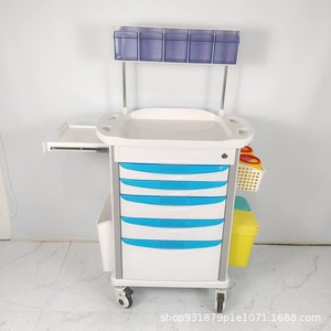 Medical Emergency Cart 890x520x824-1024mm ABS Material With Drawers And Storage For Hospital Use - Product Image 2