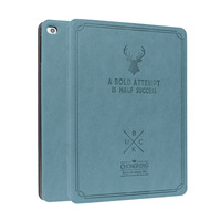 Étui à rabat Pengjin rétro en similicuir à motif cerf avec support magnétique pour iPad 9.7/10.2/10Pro/11/Air10.9