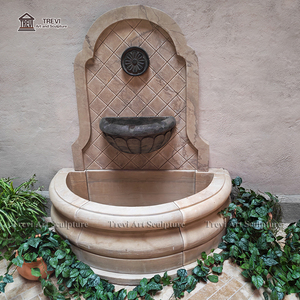 Fontana a Cascata in Marmo Naturale Scolpita a Mano TREVI per Decorazione e Paesaggistica del Giardino - Product Image 2