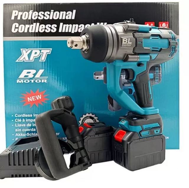 Multi-functional 3000Nm 21V High Torque Brushless Electric Impact Wrench, Heavy-Duty Industrial DIY with Special Sockets