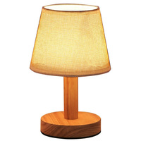 Lampe de table LED en tissu de style européen, abat-jour trapézoïdal, sans fil, recharge USB, commande tactile, lampe de chevet