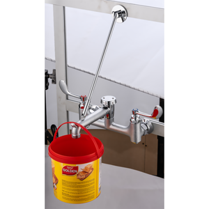 <span class=keywords><strong>Rubinetto</strong></span> per lavabo da parete per impieghi gravosi da 8 pollici, con maniglia <span class=keywords><strong>a</strong></span> polso e interruttore <span class=keywords><strong>a</strong></span> depressione, filettatura per tubo da 3/4 - Product Image 2