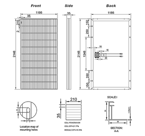 Pour Anern 350W 12V 400W <span class=keywords><strong>24V</strong></span> Panneau solaire 500W avec technologie demi-cellule PERC BIPV - Product Image 5