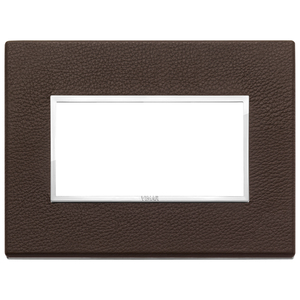Vimar Wall <b>Switch</b> Plate Tobacco Brown Leather Texture 15.35x11.6cm - Product Image 1