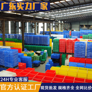 Bacs de rangement rectangulaires en plastique HDPE empilables bleus, jaunes, rouges pour l'organisation et le transfert en entrepôt avec couvercles - Product Image 2