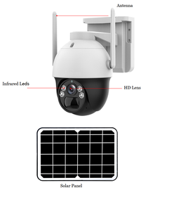 4chs ip-pro 3.0 mégapixels Wifi NVR avec moniteur IP Wifi dôme CCTV réseau Ipsy batterie solaire caméra de Surveillance de secours - Product Image 2