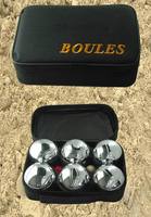Boules en métal chromé et mini-boules en acier pour jeu de pétanque avec boules argentées (73MM)