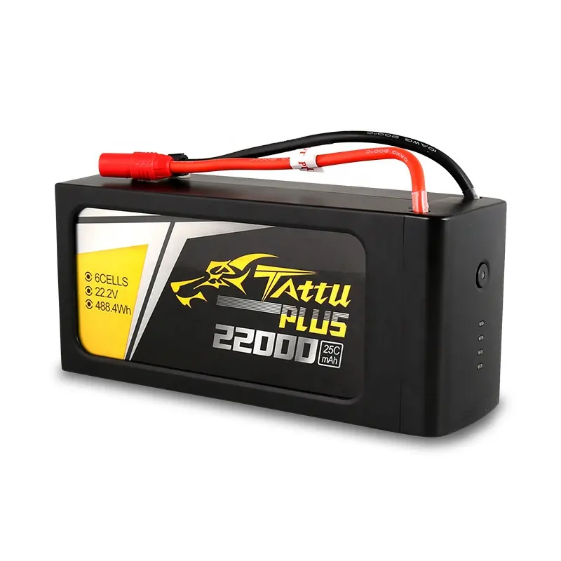 TATTU 22000 mAh 44,4 V 12 S mit AS150 Stecker LiPO-Batterie intelligente Batterie für landwirtschaftliche Drohne Sprüher UAV-Raumteile