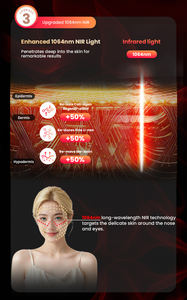 Masque à lumière rouge personnalisé avec logo, masque professionnel de luminothérapie rouge 4D, masque facial de luminothérapie rouge - Product Image 5