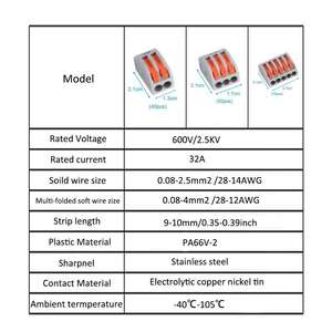 Borniers de connexion rapide 100 pièces, type à raccorder, boîtier en plastique PBT, ensemble de connecteurs de fils multifonctionnels - Product Image 2