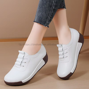 Spring Autumn New Thick-Soled <b>Shoes</b> Platform Sports Leisure <b>Soft</b>-Soled Korean Style Slip-on Versatile Mom <b>Shoes</b> - Product Image 1