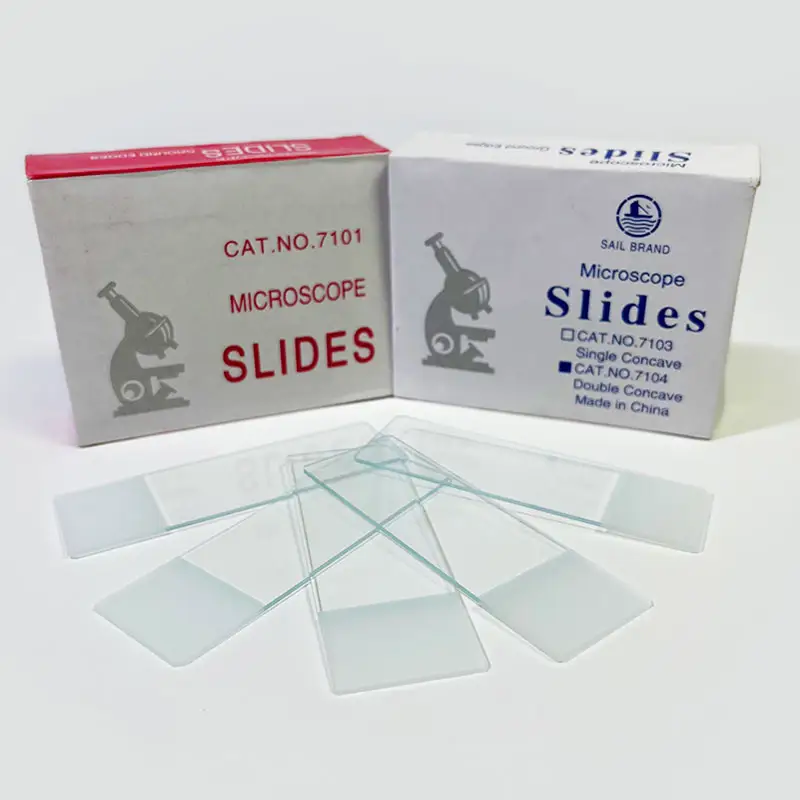 Frosted ce iso frosted ground edge sail brand 7105 glass disposable prepared 7102 microscope slide for lab