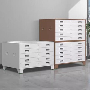 Modern Movable Steel A0 A1 File Cabinet with Lock for <strong>Office</strong> Use Baseboard <strong>Drawing</strong> and Map Storage - Product Image 1