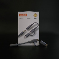 Câbles audio USB Type C 8 broches 2-en-1 pour microphones et écouteurs, qualité sonore HD pour la maison et les voitures