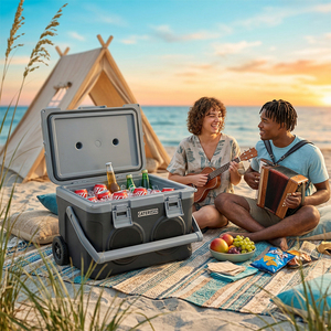 Glacière isotherme 21L avec haut-parleur sans fil, portable, en mousse PU 6 faces, pour le camping, les pique-niques, le refroidissement des aliments et des boissons - Product Image 3