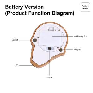 Luces <span class=keywords><strong>con</strong></span> Sensor de <span class=keywords><strong>Movimiento</strong></span> de Madera para Interiores, Funcionan <span class=keywords><strong>con</strong></span> Batería, <span class=keywords><strong>Luz</strong></span> Nocturna LED Adhesiva para Escaleras, Dormitorio - Product Image 6