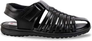 Sandales en cuir décontractées et élégantes pour hommes, design à enfiler avec doublure intérieure douce, soutien confortable pour la marche et durabilité en extérieur - Product Image 3