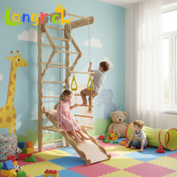 Barre de traction en bois pour l'intérieur et l'extérieur, ensemble d'escalade Montessori pour tout-petits, échelle suédoise