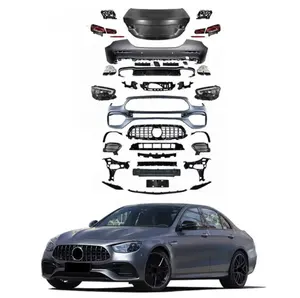 Auto Bumpers Voor Benz E-Klasse W213 Gemodificeerde E63s Amg Body Kit Voorbumper Voor Benz 2020 Voor Achter bumper Hood Uitlaatpijp