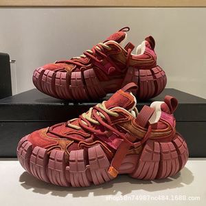 Zapatillas Deportivas de Cuero Vintage para Hombre, con Suela de Neumático, Estilo Robusto, Amortiguadoras de Impactos - Product Image 2