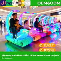 Go Kart Eléctrico con Pedales para Niños, Diseño Cuadrado Luminoso, Doble Batería, Uso Comercial en Exteriores