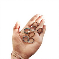 Cristaux de guérison en pierre naturelle, obsidienne, turquoise africaine, perles rondes, bijoux de mode DIY pour femmes, couples, breloques