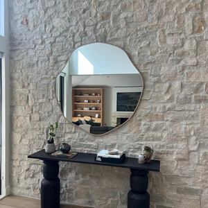 Bạc Kích Thước Lớn Bảng Điều Khiển Không Đối Xứng Vàng Khung Gương Tường Gương Tùy Chỉnh Kích Thước - Product Image 6