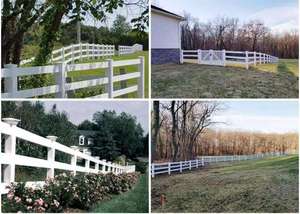 Valla para Granja de Caballos Galvanizada de 4 Rieles con Diseño Estilo <span class=keywords><strong>Rancho</strong></span> <span class=keywords><strong>Blanco</strong></span> - Product Image 6