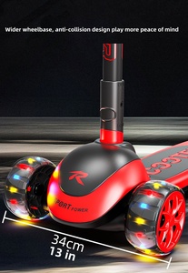 Scooter Eléctrico Plegable de <span class=keywords><strong>3</strong></span> Ruedas Personalizado para Niños con Asiento Superior, Juguete Montable con Batería para Niños de <span class=keywords><strong>2</strong></span> a 4 Años - Product Image 3