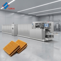 Nouvelle ligne de production de gaufres multifonctionnelle entièrement automatique à gaz grande capacité CORAL, haute performance, longue durée de vie