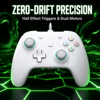 Manette de jeu filaire à effet Hall à large compatibilité avec bouton Turbo