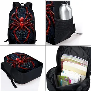 Spider Three Piece <strong>Backpack</strong> Set for Boy and Girls Best Gifts 3D <strong>Cartoon</strong> School <strong>Backpack</strong> for Children - Product Image 4