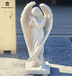 Statue de la Pietà en marbre grandeur nature personnalisée, sculptée à la main en pierre naturelle, sculpture de la Vierge Marie pour chapelle religieuse et monument commémoratif - Product Image 5
